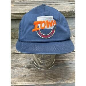 Iowa Hawkeye State Vintage Souvenir Snapback Hat One Size With Tag Union USA